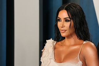 File- US media personality Kim Kardashian attends the 2020 Vanity Fair Oscar Party