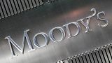 Α sign for Moody's Corp. in New York
