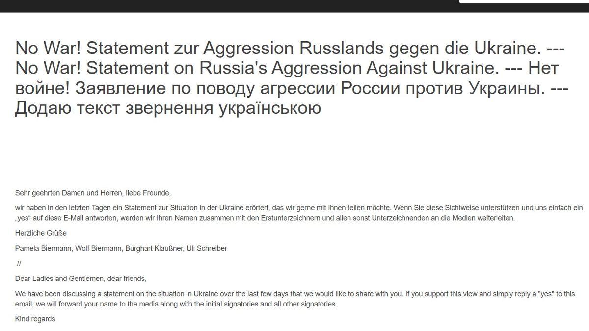 Rusya'nın Ukrayna'ya karşı tehididi konusunda "Savaşa hayır" mektubu  