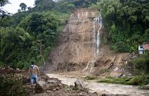 انهيار أراضي في منطقة بيريرابكولومبيا. 2022/02/08