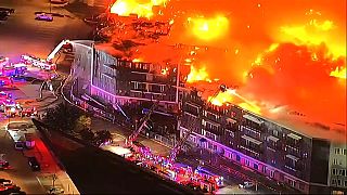 Bilder des Hotelbrandes in Oklahoma City,  Quelle: OKLAHOMA CITY MARKET
