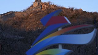 Die Chinesische Mauer ganz im Zeichen der Olympischen Spiele