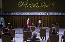 نخستین دیدار علی خامنه‌ای با اعضای هیئت دولت سیزدهم 