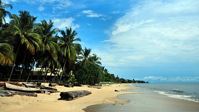 Libreville beach in Gabon.
