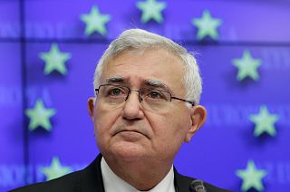 John Dalli , then-European Commissioner for Health and Consumer Policy at the European Council building in Brussels, Jan. 24, 2011.