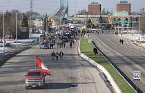Protesto bloqueia Ponte Ambassador, entre Windsor e Detroit