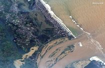 Δορυφορική εικόνα από την περιοχή Ικόνγκο της Μαδαγασκάρης που χτυπήθηκε από τον κυκλώνα Μπατσιράι