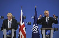 NATO-Generalsekretär Stoltenberg (rechts im Bild) fand deutliche Worte