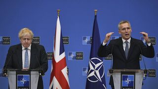 NATO-Generalsekretär Stoltenberg (rechts im Bild) fand deutliche Worte