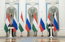 Orbán Viktor és Vlagyimir Putyin minapi moszkvai sajtótájékoztatójukon