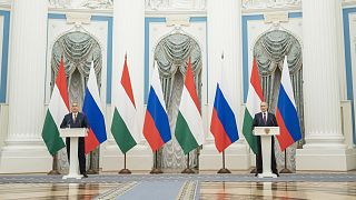 Orbán Viktor és Vlagyimir Putyin minapi moszkvai sajtótájékoztatójukon