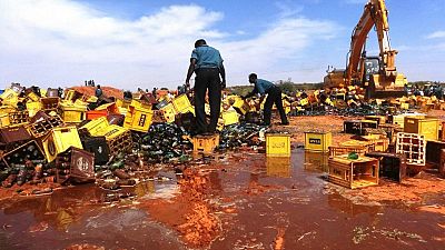 4 million beer bottles destroyed by Nigerian police
