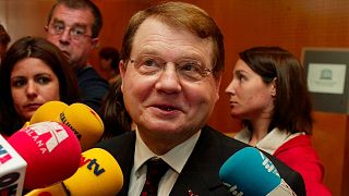 Luc Montagnier  at the first day of an International AIDS Conference in Barcelona, Spain, July 7, 2002.