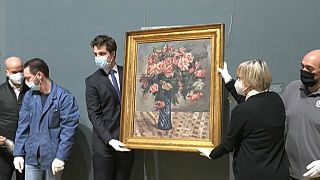 اللوحة التي تحمل عنوان "زهور" للرسام لوفيس كورينث.