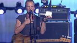 Sting accepts the award of merit at the American Music Awards at the Microsoft Theater on Sunday, Nov. 20, 2016, in Los Angeles