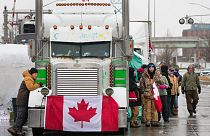 ادامه اعتراضات رانندگان کامیون ضد واکسن در کانادا