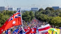 Demo against COVID-19 vaccines in Canberra, Australia
