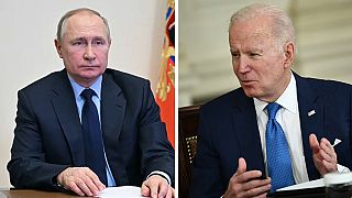 Il presidente russo Vladimir Putin e l'omologo statunitense Joe Biden