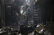 Крупный пожар на Большом базаре в Тегеране