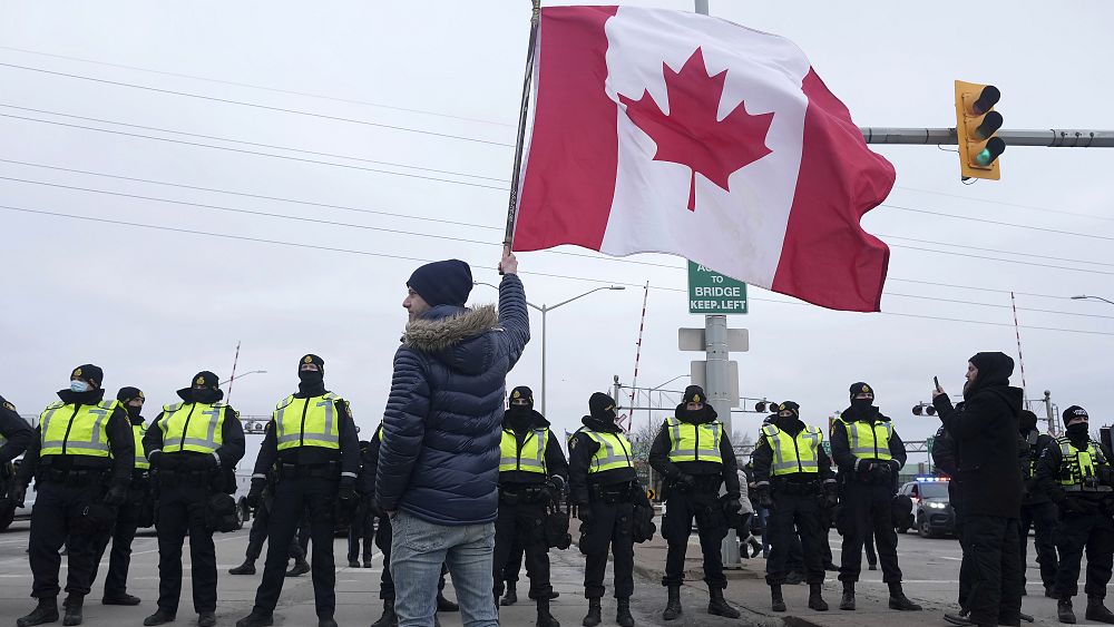 Evacuation of the Ambassador Bridge between Canada and the US