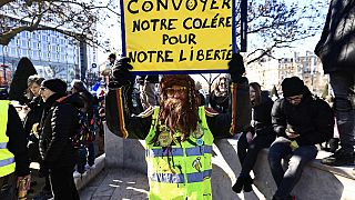 Paris'te 'Özgürlük Konvoyu' gösterisi