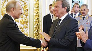 Putyin és Schröder 2018 májusában az orosz elnöki beiktatáson