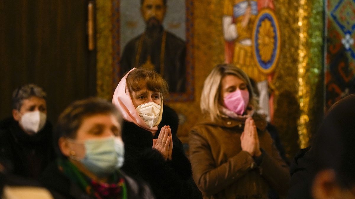 Gebet für die Heimat: Die ukrainische Gemeinde in Rom.