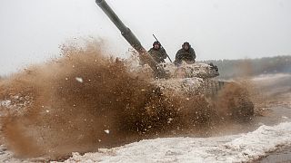 Ukrayna ordusu Rus saldırısı olasılığına karşı tatbikat yaparken