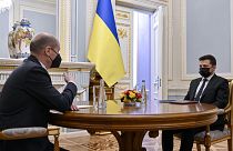 Kiev: Volodymyr Zelensky e il cancelliere tedesco Olaf Scholz 