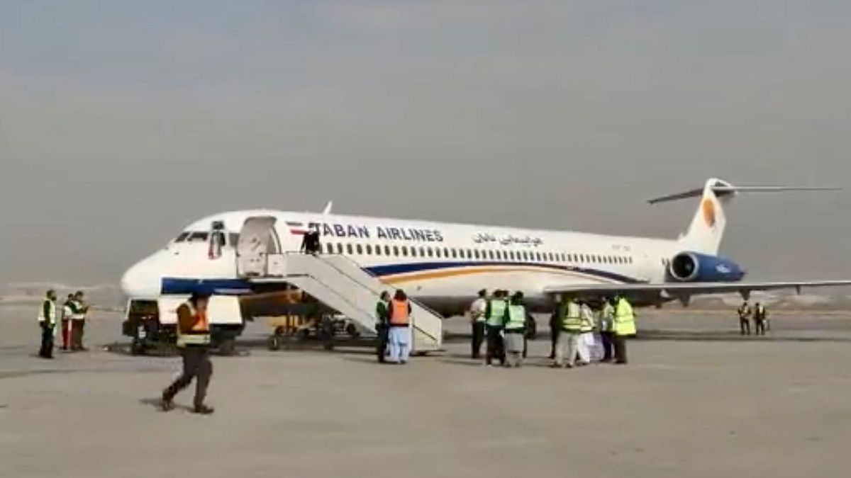 فرود نخستین هواپیمای شرکت تابان در افغانستان تحت حاکمیت طالبان
