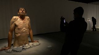 Zharko Basheski's work "Ordinary Man" on display in Lyon, France.