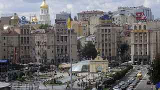 الساحة الرئيسة في العاصمة الأوكرانية، كييف