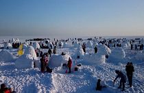 Arktik Okyanusu'nda Eskimo Evi Festivali