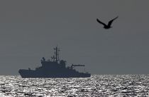 Archív kép: a Frontex Merikarhu nevű hajója az Égei-tengeren