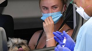 Εμβολιασμός κατά της covid-19 σε αυτοκίνητο στο Σίδνε¨ϊ της Αυστραλίας