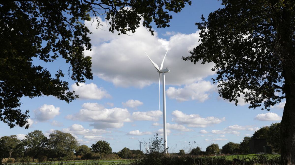 Un parc éolien près de Saint-Père-en-Retz, en Bretagne, le 22 octobre 2021.