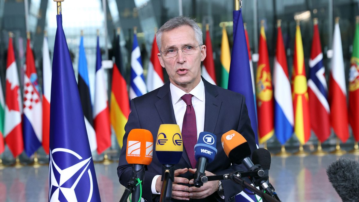 NATO Genel Sekreteri Jens Stoltenberg NATO Savunma Bakanları Toplantısı öncesi Brüksel’de basın açıklaması yaptı