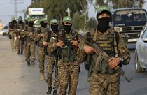 عناصر من الجناح العسكري لحركة حماس "عز الدين القسام" في غزة