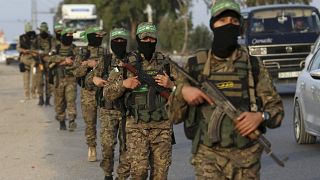 عناصر من الجناح العسكري لحركة حماس "عز الدين القسام" في غزة