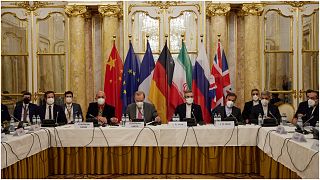 وفد الاتحاد الأوروبي والوفد الإيراني في مفاوضات فيينا