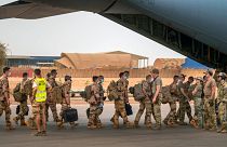 Soldados da força francesa "Barkhane" deixam a base de Gao, no Mali