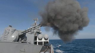 الطراد الروسي "موسكفا" خلال مناورات بحرية في البحر الأسود