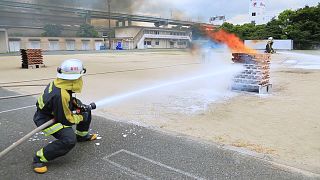 Японцы тушат пожары мыльной пеной