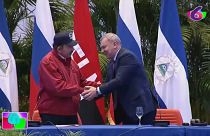 El viceministro ruso de exteriores, Yuri Borísov, y Daniel Ortega, presidente de Nicaragua, en su reunión en Managua