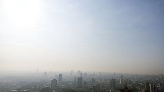 La nube de humo que cubre Asunción en Paraguay