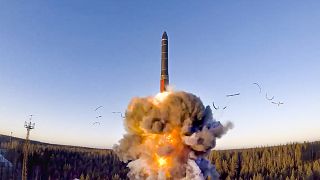 Archív fotó: orosz interkontinentális ballisztikus rakéta nukleáris tesztje