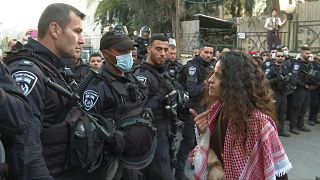Israeli police scatter Palestinian protesters in Jerusalem
