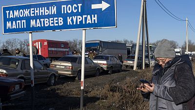  تصاویر خروج غیرنظامیان از دونباس اوکراین به مقصد خاک روسیه