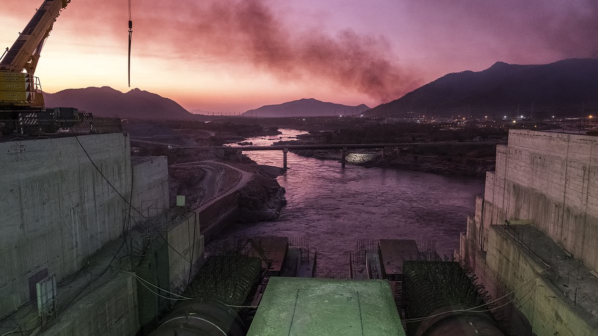 n this file photo taken on December 26, 2019 a general view of the Blue Nile river is seen as it passes through the Grand Ethiopian Renaissance Dam (GERD), in Ethiopia.