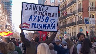 Manifestación de apoyo a Isabel Díaz Ayuso en Madrid, España